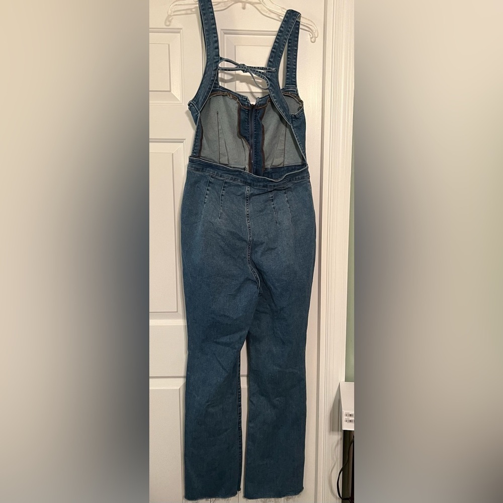 We the Free CRVY 2ND Avenue One Piece Denim Jumpsuit | Retro Classic EUC 12 2564 - Picture 12 of 12